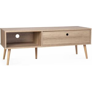 sweeek Meuble tv en décor bois Beige 120x43x39cm