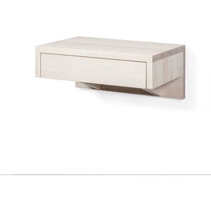 WOODEK Table de chevet en hetre blanc huile