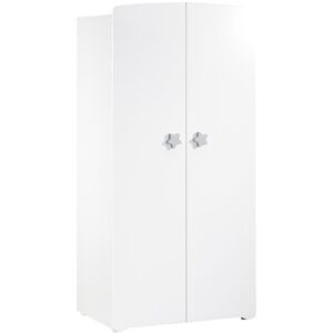 Baby Price Armoire bébé 2 portes Blanc 85x175x56cm