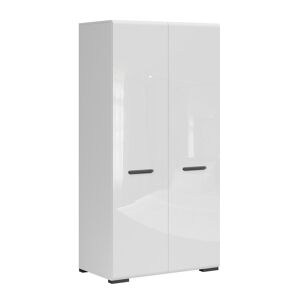 Petits meubles Armoire 2 portes blanc Blanc 100x200x55cm