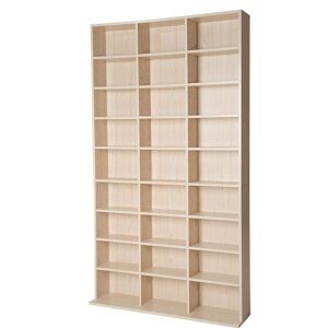 Tectake Étagères de rangement ajustables effet marron hêtre Beige 102x180x24cm