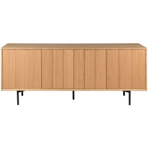 Zago Buffet en chene 4 portes Beige 45x80x200cm