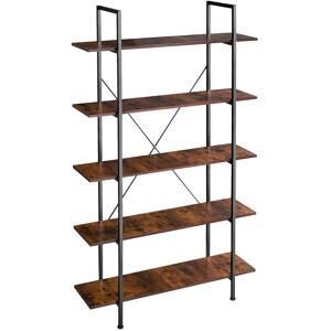 Tectake Étagère Style industriel Bois foncé industriel, rustique Marron 106x180x35cm