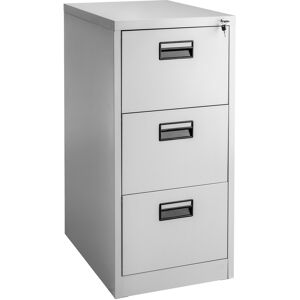 Tectake Armoire de classement en metal en Acier laque epoxy gris