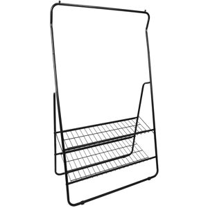 Toilinux Portant pour vêtement en métal noir Noir 159x47x93cm