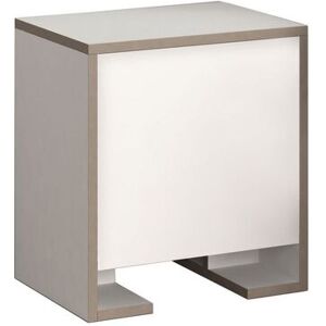 Toilinux Table de chevet blanc Blanc 35x50x45cm