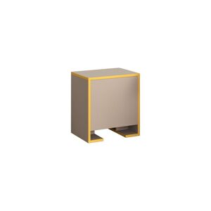 Toilinux Table de chevet beige Beige 35x50x45cm