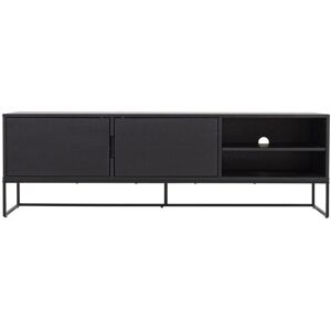 Meubles & Design Meuble TV 176cm 2 portes en bois et metal noir