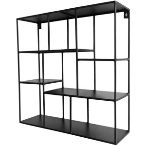 Decoclico Etagère murale carrée Noir 15x51x51cm