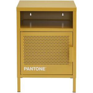 Drawer Table de chevet 1 porte en metal PANTONE jaune moutarde