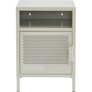 Drawer Table de chevet 1 porte en metal PANTONE beige