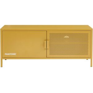 Pantone Meuble tv metal jaune moutarde 120cm