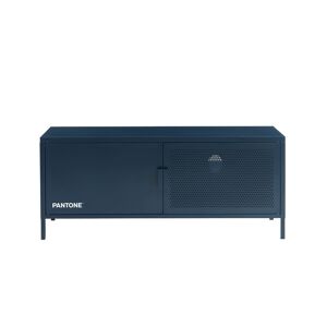 Drawer Meuble TV 2 portes en metal PANTONE L120cm bleu nuit