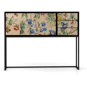 RNT by Really Nice Things Console MDF laqué 2 portes 3 tiroirs imprimé floral