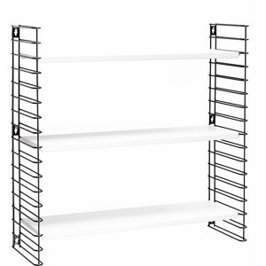 Metaltex Etagere 3 niveaux cadre noir etageres blanches