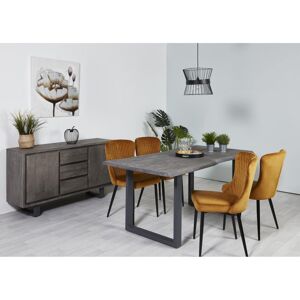 Vivabita Buffet/bahut contemporain 150 cm en acacia massif gris