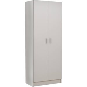 Dmora Armoire polyvalente à 2 portes effet bois blanc