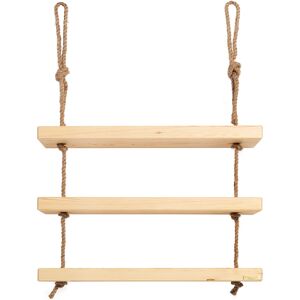 Hannun Etagere suspendue en bois de couleur beige a 3 etages 70 cm