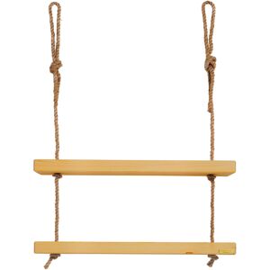 Hannun Etagere suspendue en bois de couleur naturelle a 2 etages 70 cm