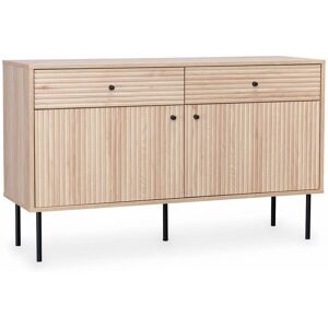 sweeek Buffet de rangement bois rainuré 2 portes