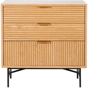 Drawer Commode 3 tiroirs en bois L80cm bois clair - Publicité