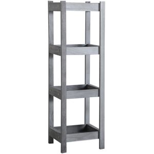 Lastdeco Étagère en Bois Mdf Gris, 26x24x86 cm Gris 26x86x24cm