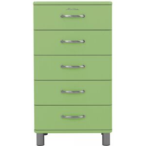 Meubles & Design Commode 5 tiroirs style retro vert