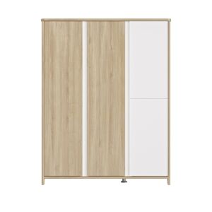 Galipette Armoire 4 portes sacha effet bois chene bocage/beige style moderne