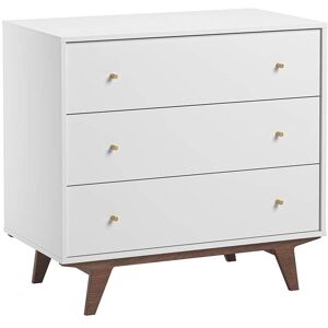 Vox Commode 3 tiroirs blanc naturel