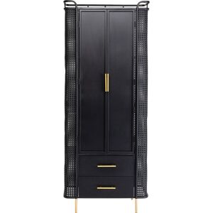 Kare Design Armoire 2 portes 2 tiroirs en verre et acier noir - Publicité