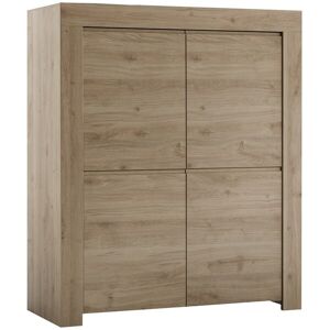 Bobochic Buffet 4 portes - H140 cm Marron 110x140x42cm