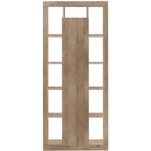 Calicosy Bibliothèque 1 porte effet bois - H217 cm Marron 95x217x40cm