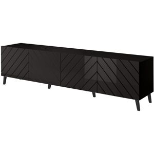 Best Mobilier Meuble TV style contemporain 200 cm noir