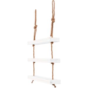 Hannun Etagere en bois de couleur blanc 3 etages 70 cm