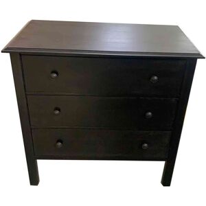 Decoclico Commode en manguier massif peint Noir 83x81x44cm