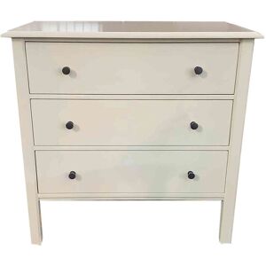 Decoclico Commode en manguier massif peint Beige 83x81x44cm