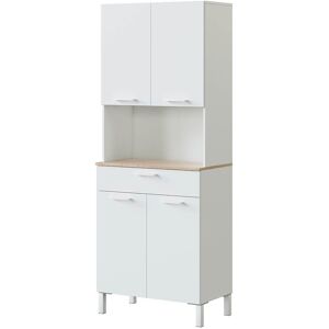 Calicosy Buffet de cuisine 4 portes + 1 tiroir - H186 x L72 cm