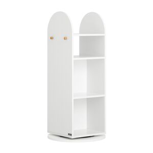 SoBuy Bibliotheque blanche a roulettes 1 tableau en agglomere