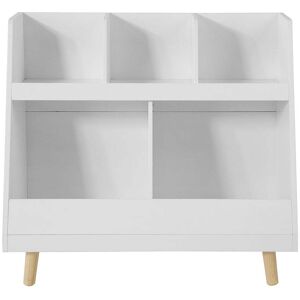 SoBuy Meuble de rangement a jouets pour enfants effet bois blanc