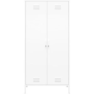 Dorel Home Armoire avec 2 portes en métal blanc - Publicité