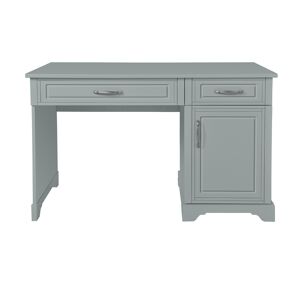 Novelies Bureau 2 tiroirs 1 porte gris Gris 122x76x60cm