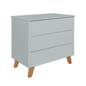 Novelies Commode 3 tiroirs gris Gris 94x88x52cm