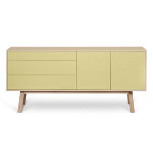 MON PETIT MEUBLE FRANCAIS Buffet en frêne 2 portes+3 tiroirs 180 cm, hauteur 94 cm