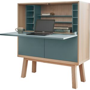 MON PETIT MEUBLE FRANCAIS Bureau secrétaire avec rangement, 120 cm de large, en frêne