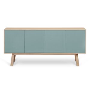 MON PETIT MEUBLE FRANCAIS Buffet 4 portes en frêne 220 cm, hauteur 94 cm