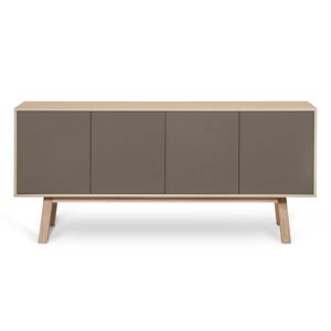 MON PETIT MEUBLE FRANCAIS Buffet 4 portes en frêne 220 cm, hauteur 94 cm