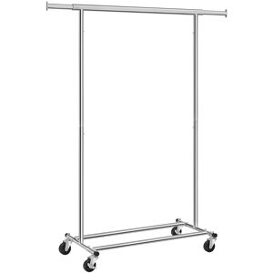 Calicosy Portant avec tringle extensible 92-132 cm sur roulettes