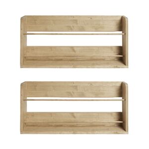 Hannun Etagere murale pour chaussures en bois (2 unites) en naturel