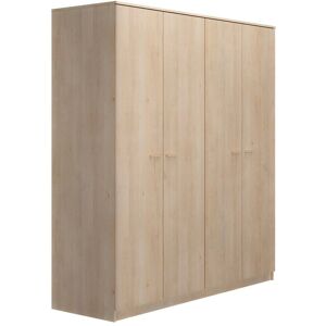 CAMIF Armoire 4 portes effet bois Marron 60x200x181cm