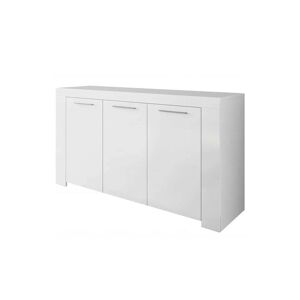 Dmora Buffet 3 portes effet bois blanc